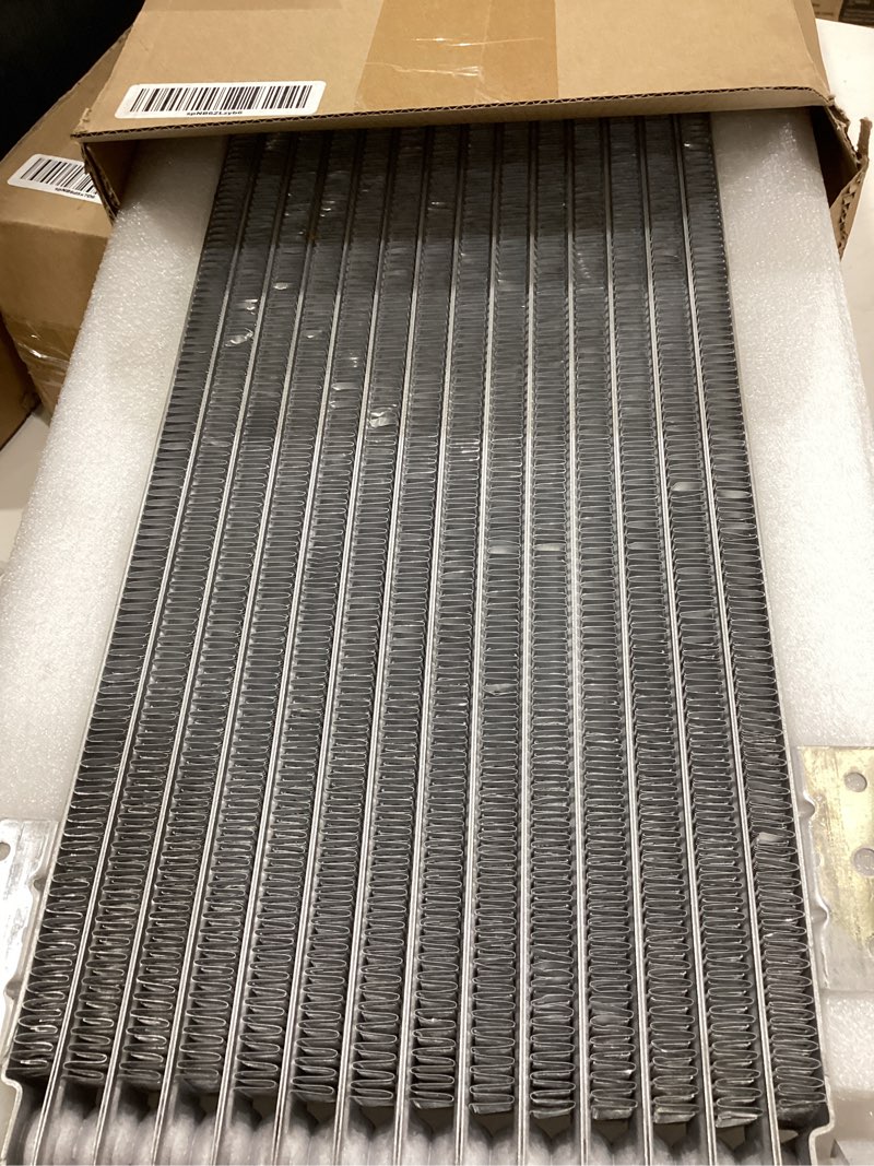 Condition photo showing As Is for lpd47391 40k transmission oil cooler kit low pressure drop trans cooler compatible with heavy duty 40,000 gvw max includes mounting hardware