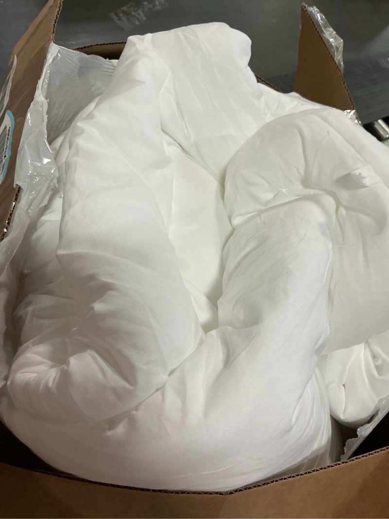 Condition photo showing As Is for Utopia Bedding Comforter Duvet Insert, Quilted Comforter with Corner Tabs, Box Stitched Down Alternative Comforters King Size (White)