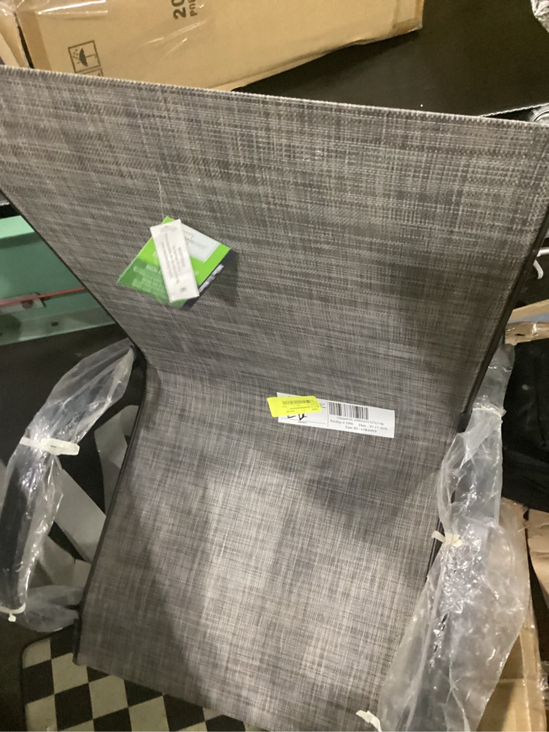 Condition photo showing Good Condition for mainstays heritage park steel outdoor patio dining chair, grey