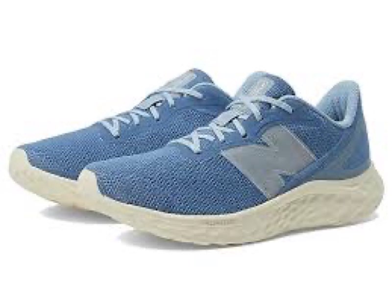 new balance women's fresh foam arishi v4 running shoe, mercury blue/angora fuzz, 5 wide