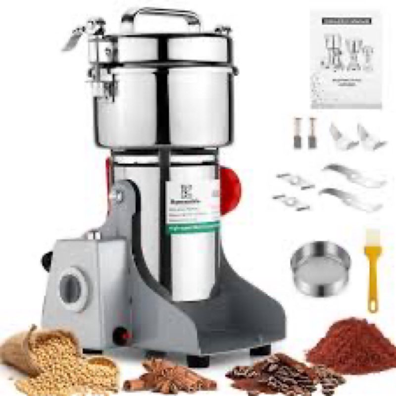 Kymucolvin Electric Grain Mill Grinder-800g 110V 3000W Performance Grain Mill,Suitable for Kitchen, 