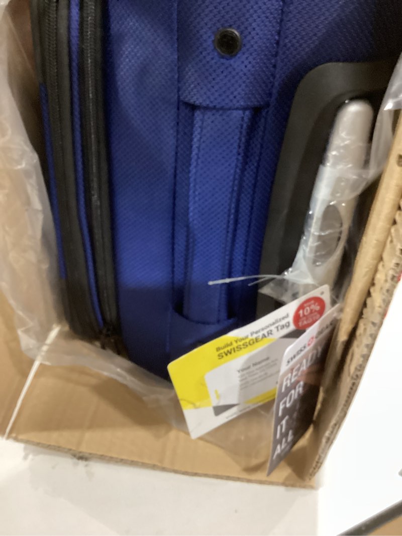 Condition photo showing Good Condition for SwissGear Sion Softside Expandable Luggage – Carry-On Suitcase with 360 Degree Wheels & Retractable Handle – 21 Inch, Perfect for 1-3 Night Trips – Blue Carry-On 21-Inch Blue