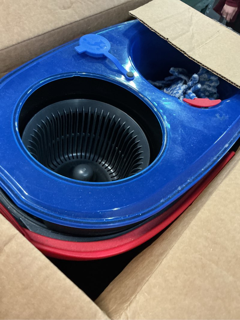 Condition photo showing As Is for O-Cedar RinseClean Spin Mop & Bucket System | Clean with Water | Removes 99% of Bacteria Plastic Rinseclean Spin Mop & Bucket Cleaning System