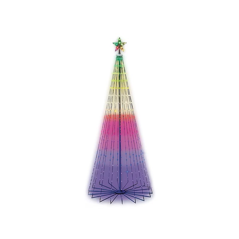 ge 7-ft color changing led lights string christmas tree