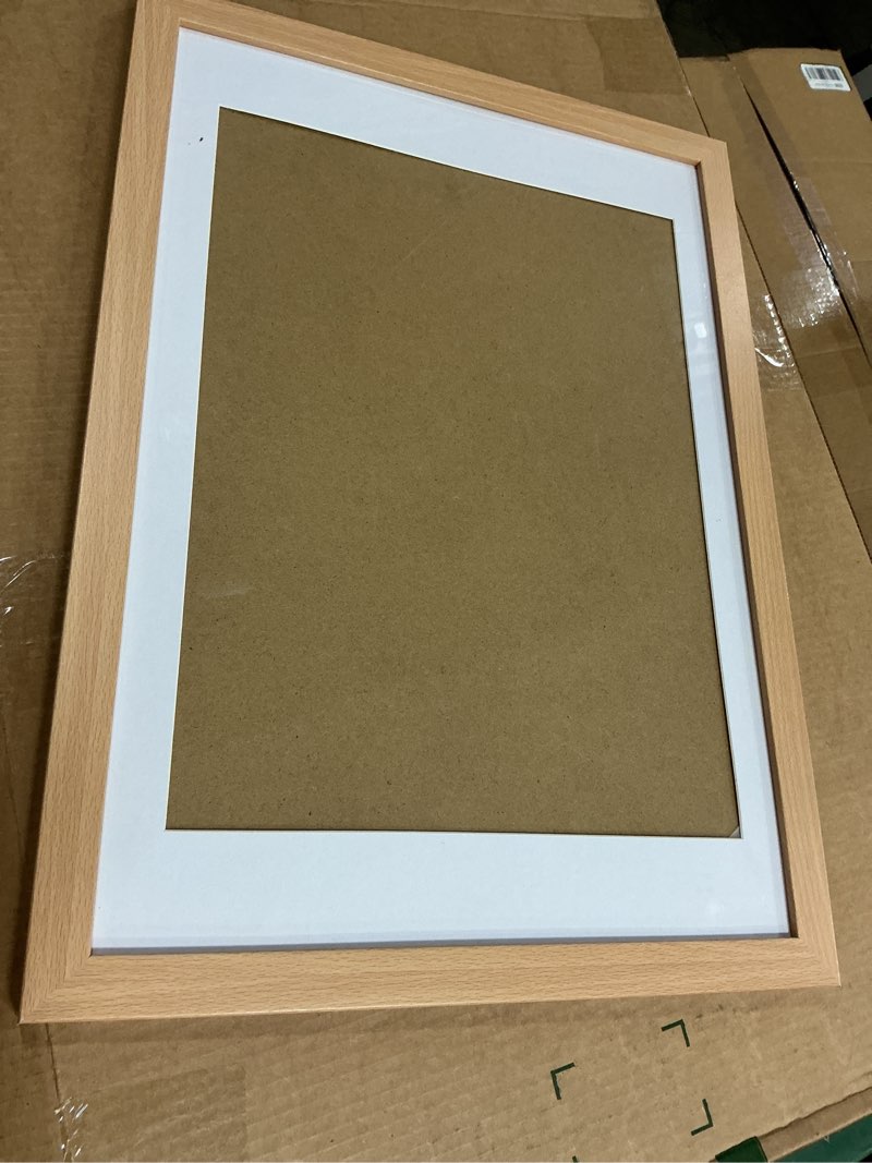 Condition photo showing Good Condition for vnvnk 14x20 frame natural wood color, perfect for 14x20 inch picture without mat or 12x16 inch picture with mat, home wall decor picture frame-1 pcs 14x20 natural