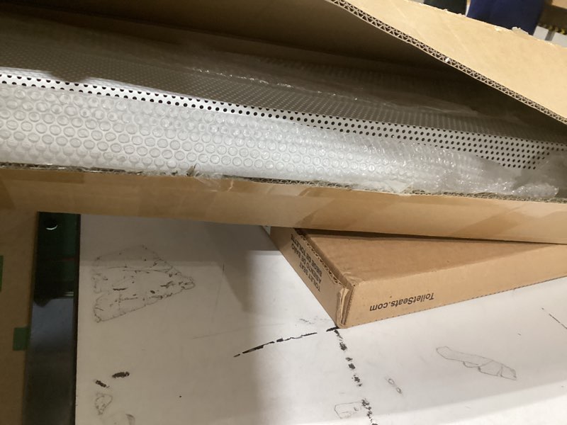 Condition photo showing Good Condition for Upgraded 4 FT Baseboard Heater Covers with Left and Right Endcaps, Galvanized Steel Easy Slip-On Baseboard Cover for Replacing Old and Rusty Looking Electric and Hydronic Base board Heater Cover Cover + L&R Endcaps 4FT 1 Baseboard Heater Cover