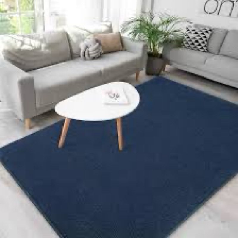 B BENRON Soft Rugs for Living Room 5x7 Navy Blue, Minimalist Area Rug for Bedroom Nursery Dining Tab