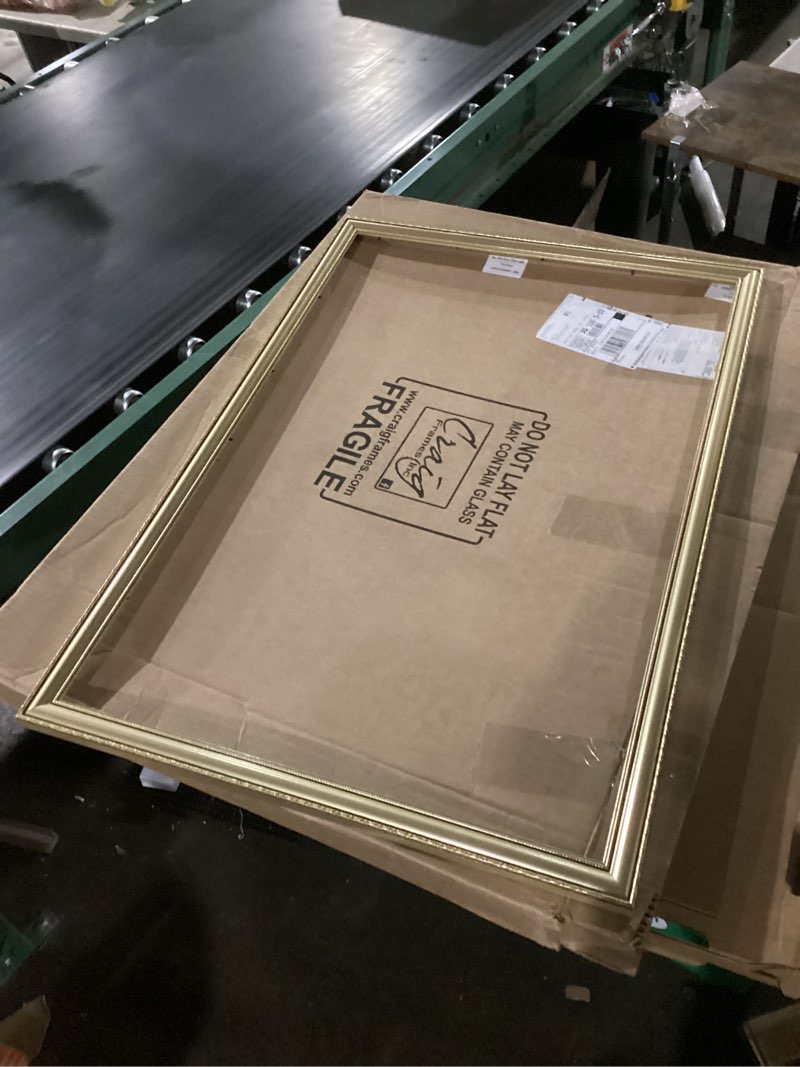 Condition photo showing Good Condition for Craig Frames 24x36 Picture Frame, Victoria Ornate Gold Wood, Wall Hanging 24x36 Gold