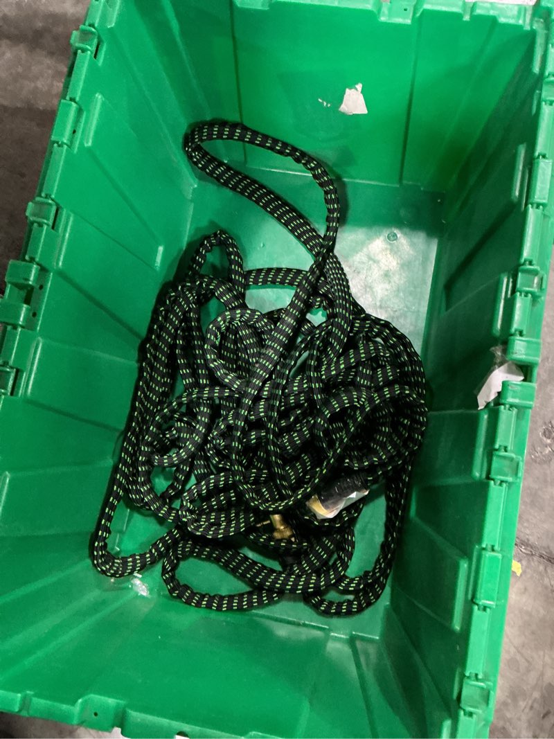 Condition photo showing As Is for flex-able hose xtreme 1-in x 100-ft kink free woven green hose