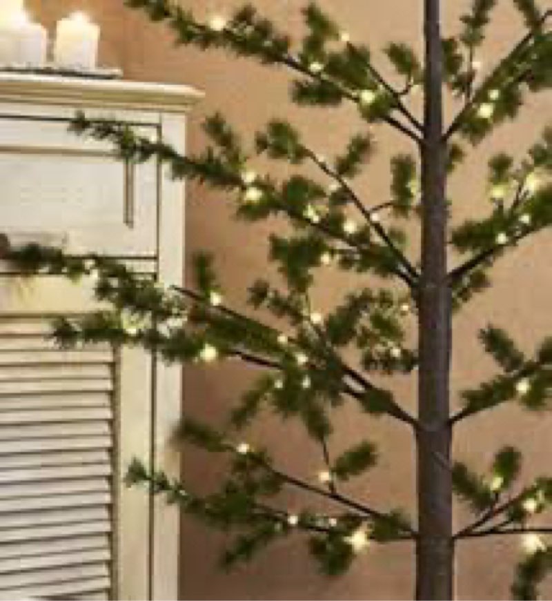 Hairui Lighted Christmas Pine Tree 6FT 126 LED for Indoor Outdoor Home Room Fireplace Porch Christma