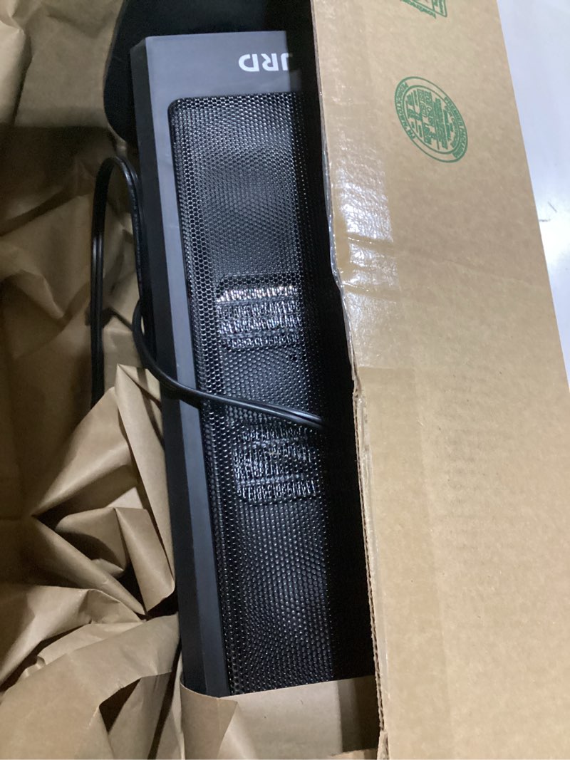 Condition photo showing Good Condition for space heater indoor use, jrd 24" fast electric heater with remote, thermostat, 75° oscillation, 1-8h timer, safe protection, 1500w portable heater for large room bedroom office garage