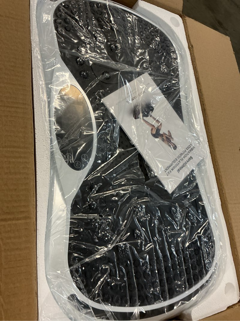 Condition photo showing Good Condition for vibration plate exercise machine for lymphatic drainage, vibration machine for full-body weight loss shaping, vibrate fitness platform 400 lbs & 200 adjustable speeds for women men home white