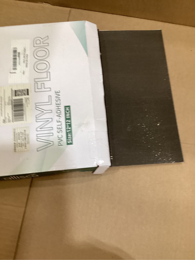 Condition photo showing Good Condition for 30-pack peel and stick vinyl floor tiles, 12"x12" self-adhesive waterproof peel and stick flooring planks diy for bathroom, kitchen, living room, cover 30 sq. ft light gray 12"x12" light gray 30