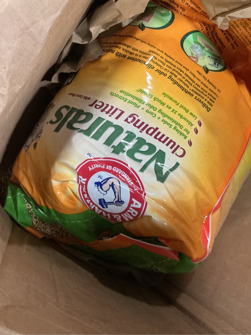 Condition photo showing As Is for arm & hammer naturals clumping cat , litter odor control, multi cat litter, 18 lb. bag