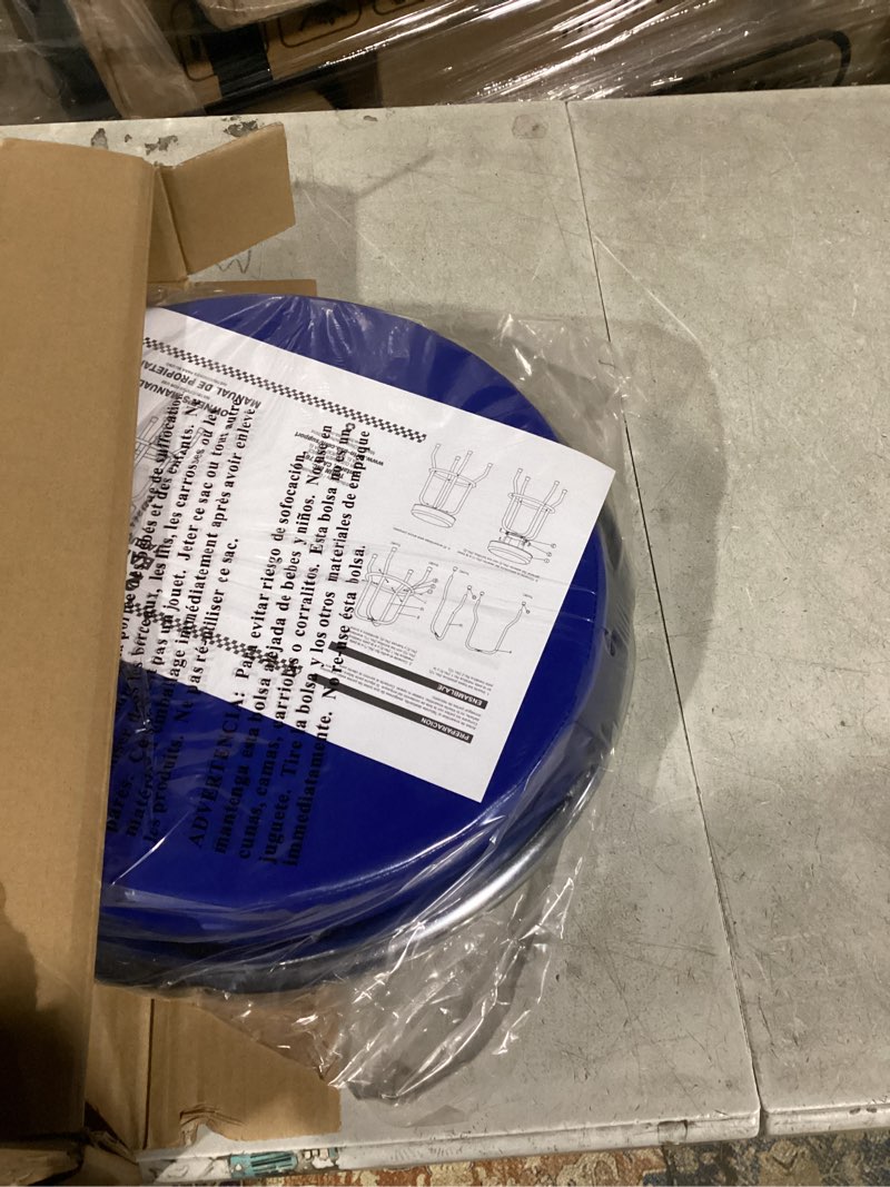 Big RED ATRP6185U-1 Torin Swivel Bar Stool: Padded Garage/Shop Seat with Chrome Plated Legs, Blue