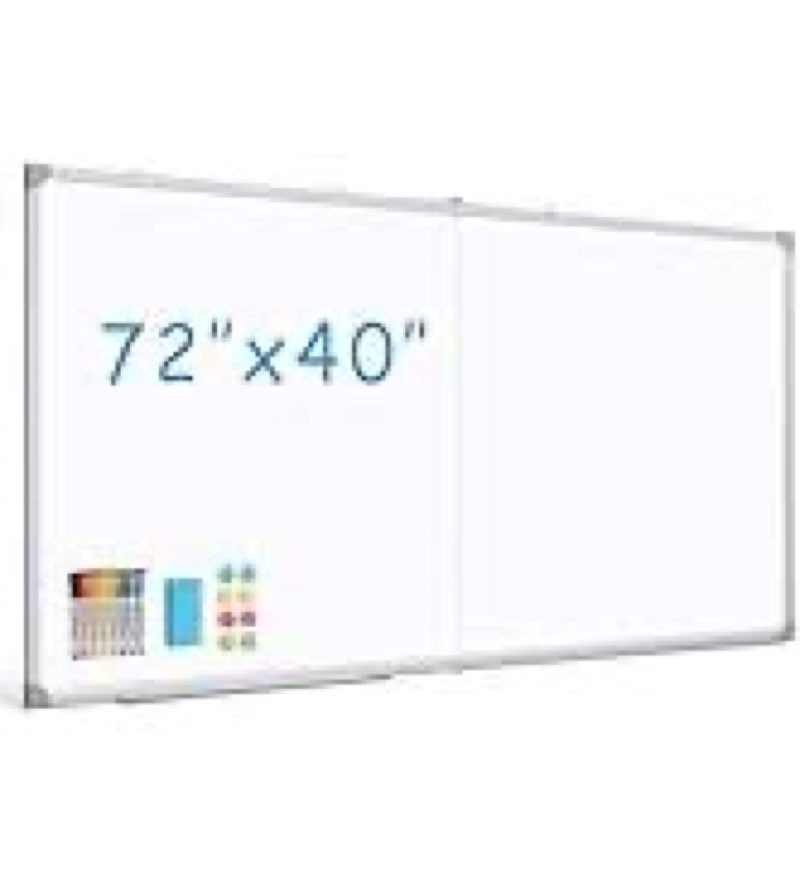 DOLLAR BOSS Large White Board 72 x 40 Inch Foldable Magnetic Whiteboard for Wall, Portable Double Si
