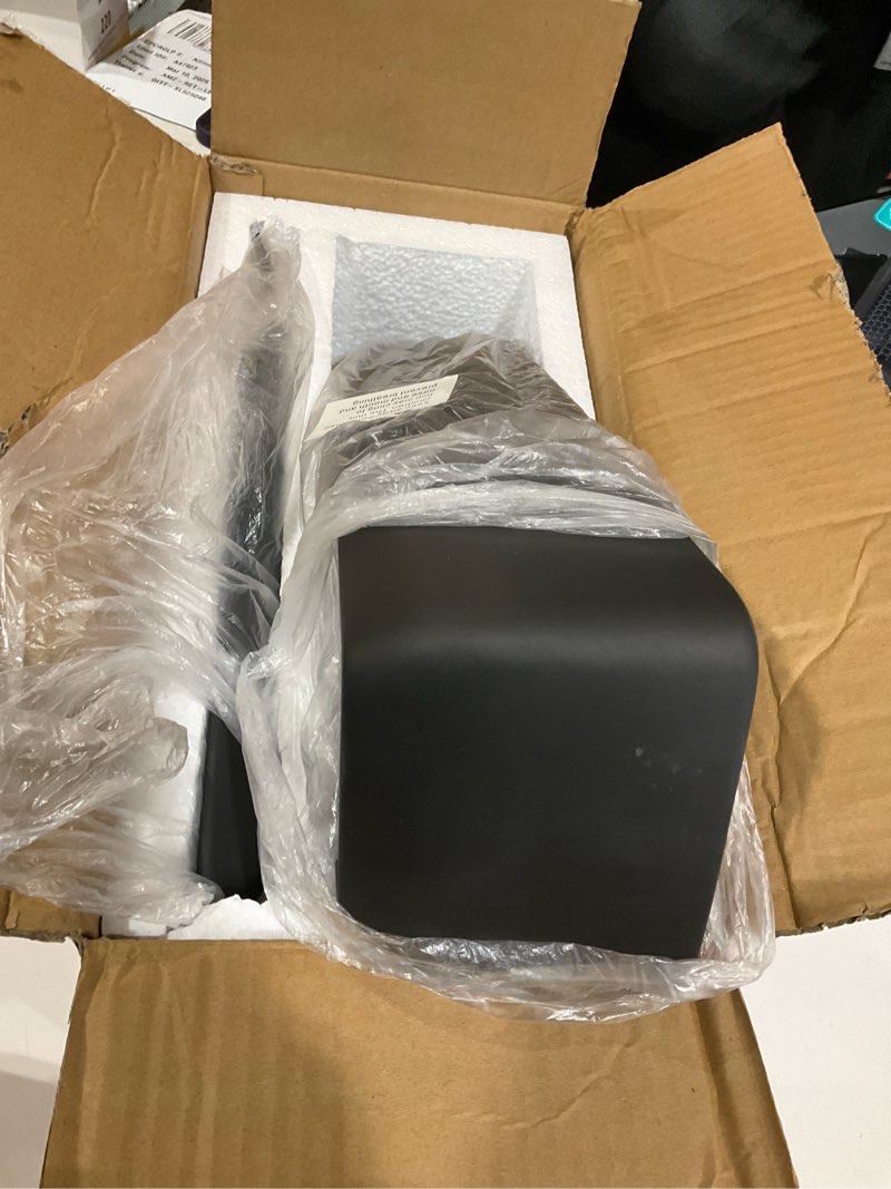 Condition photo showing As Is for MyGift 14 Inch Ceramic Indoor Plant Pot, Rectangular Succulent Planter, Decorative Flower Planter with Drainage Hole and Removable Tray, Matte Black 14 Inch - 1 Pack