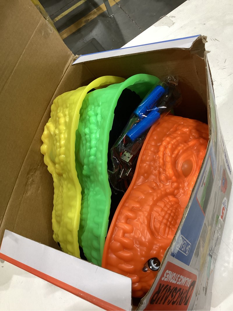 Condition photo showing As Is for Dinosaur balance stones kids game