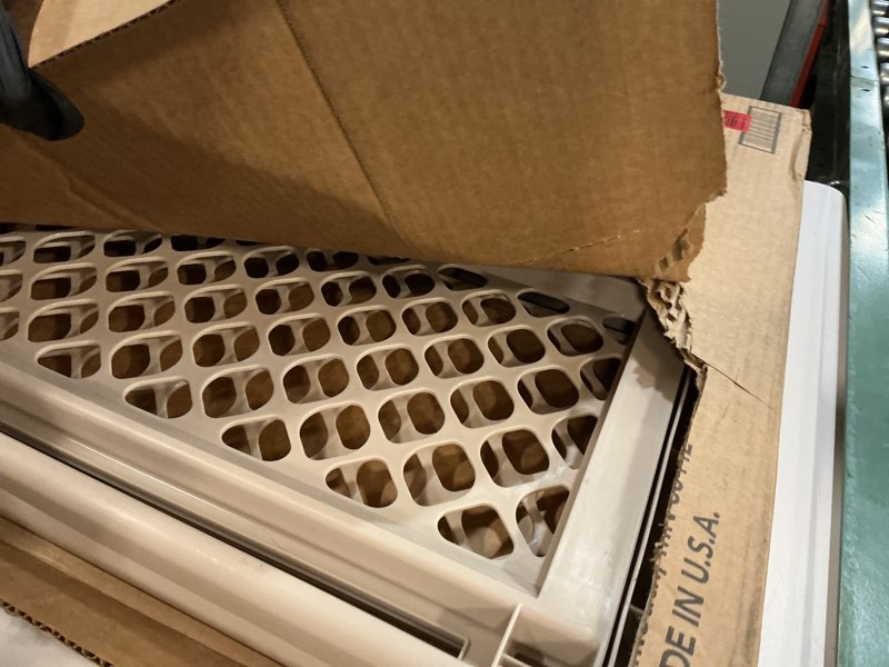 Condition photo showing As Is for toddleroo by north states - supergate ergo baby gate: plastic baby gate for stairs & doorways - adjustable indoor safety gate - made in usa - 26 to 42 inches wide - 26 inches tall - sand