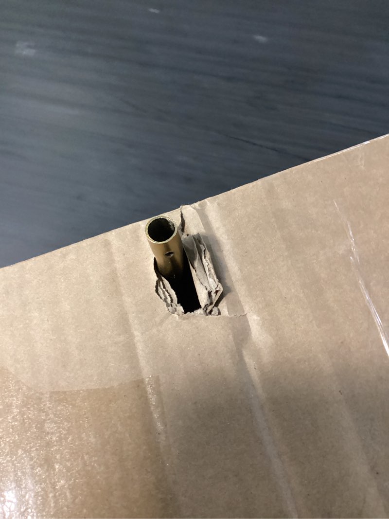 Condition photo showing Good Condition for double curtain rod for windows 48 to 84 inch,adjustable warm gold wrap around curtain rod with aluminum double-deck finials and brackets,1"front and 5/8" back blackout curtain rod 48-84" warm gold
