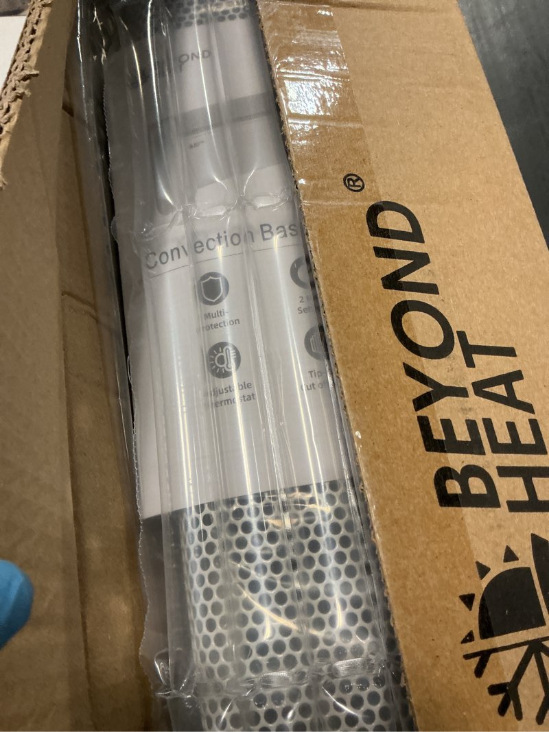 Condition photo showing Good Condition for Electric Baseboard Heater, 1500W Convection Heater with Adjustable thermostat and Overheat Protection, Slient Operation for indoor use, White White-Manual