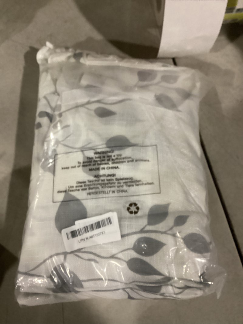 Condition photo showing Good Condition for Beauoop Floral Polyester Curtains 96 Inches Long 2 Panels for Living Room Bedroom Grey Farmhouse Flower Patterned Light Filtering Textured Grommet Top Window Treatments Drapes, 50x96 2 Set Grommet | Grey 50"W x 96"L (Pack of 2)