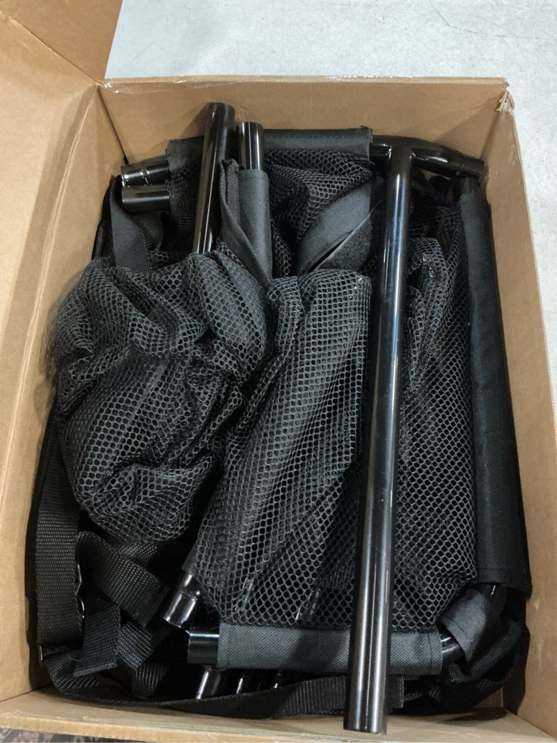 Condition photo showing As Is for dog car barrier escape-proof, 50" wide car divider for 2nd 3rd row seats & cargo area, durable back seat car gate trunk barrier with see through net mesh for small trucks & suv & mid-sized vehicle medium