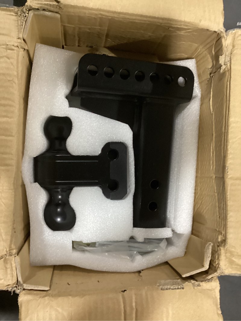 Condition photo showing New/Like New for 2.5 inch adjustable trailer hitch 2-1/2 receiver drop hitch fits 2.5" receiver 4" rise/drop, 2'' & 2-5/16'' ball 25000 lbs heavy duty for rvs, campers, boat trailer 4 inch