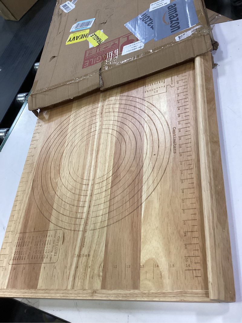 Condition photo showing Good Condition for Montex Pastry Board with Measurement 23.5“ x 19.5", Kneading Board Wood, Pastry Baking Board with Counter Lip