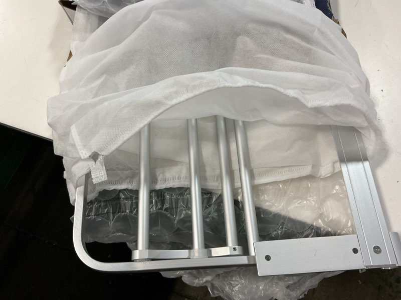 Condition photo showing Good Condition for mustorn towel rack wall mount for bathroom with towel bar and hooks 23.6 in foldable towel shelf lavatory towel organizer matte silver