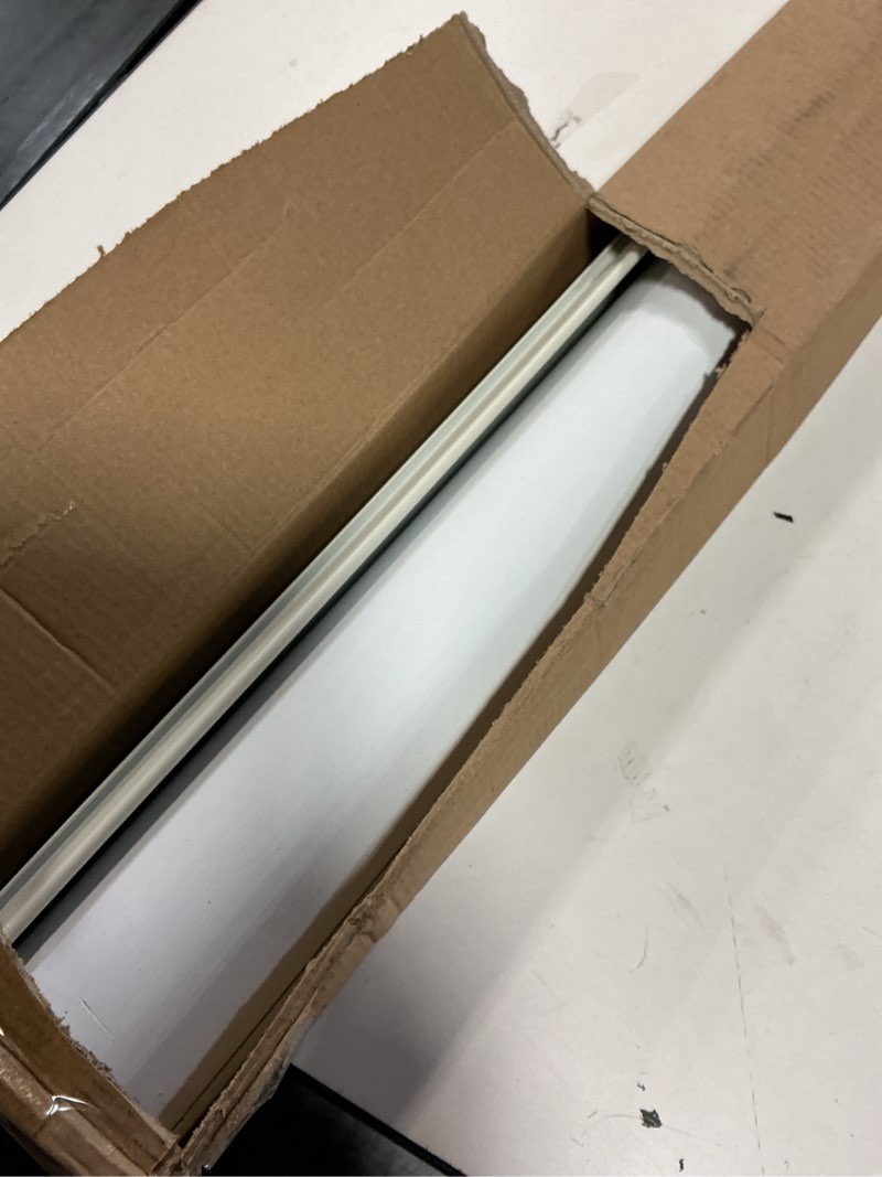 Condition photo showing Good Condition for Joydeco 100% Blackout Roller Shades Cordless Blinds for Windows, Free-Stop Shades, UV Protection, Natural Woven Blinds for Home and Office, Light-Proof Aluminum Cover (Beige, 54" W x 75" H) Beige (Aluminum Cover) 54"W x 75"H