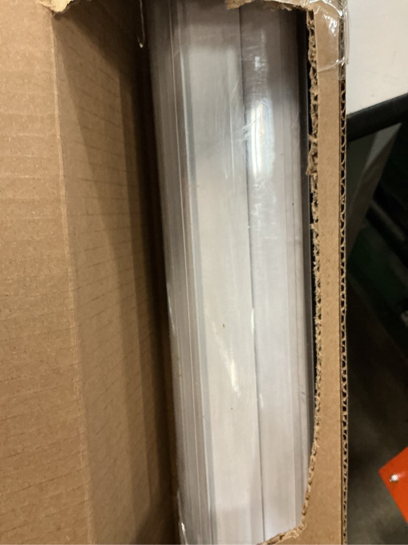 Condition photo showing As Is for persilux zebra blinds for windows, cordless roller shades window treatments (69" w x 72" h, white) light filtering dual layer roller window shades light filtering sheer shades for home and office 69"w x 72"h white