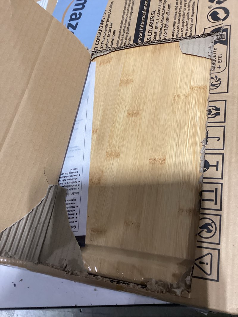 Condition photo showing New/Like New for Utoplike Extra Large Cutting Board for kitchen, 30 x 20 Inch Bamboo Chopping Boards, Wood Stove Top Cover, Over the Sink Butcher Block with Juice Groove for Turkey, Meat, Vegetables, BBQ, 1"Th 30"L x 20"W Bamboo
