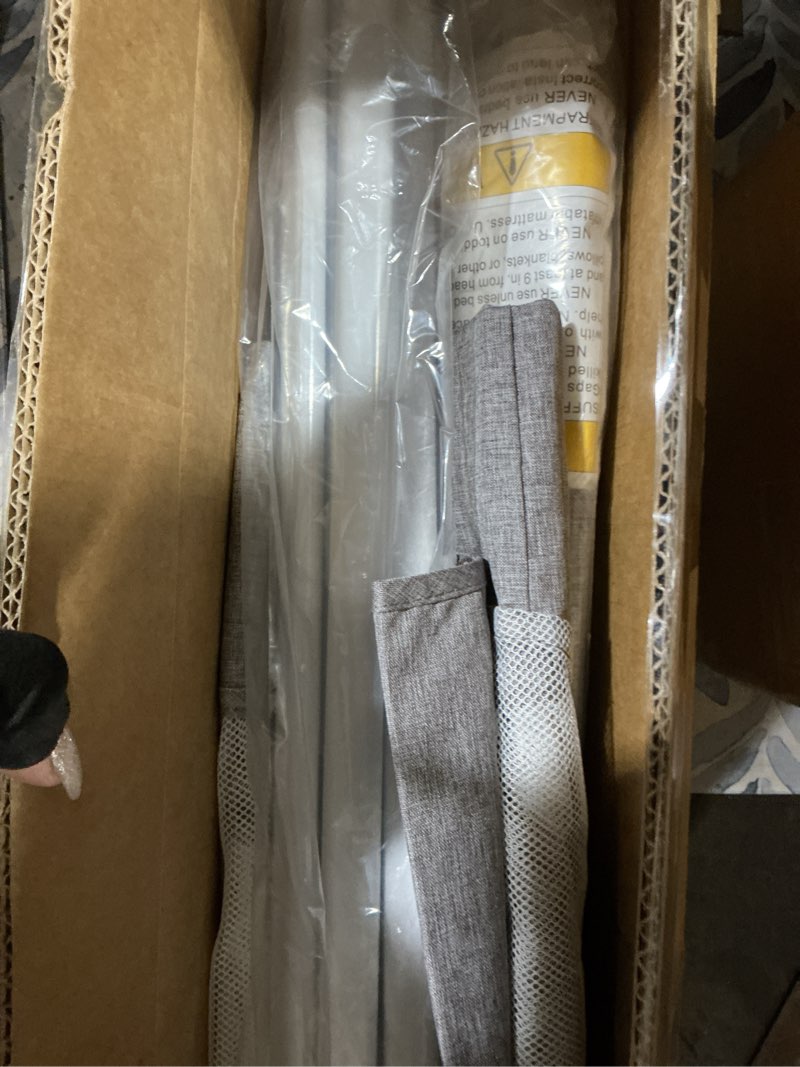 Condition photo showing Good Condition for full size baby bed rail guard – extra tall safety bedside rail with headboard rod for toddlers, adjustable no-gap design, 3 panels (2×74.8? + 1×55.1?), gray grey full size(2 sides 75?+ 1 side 54?)