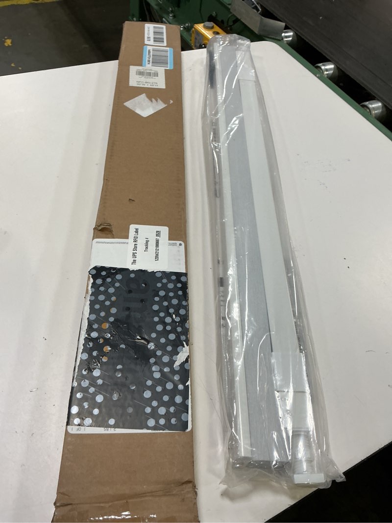 Condition photo showing New/Like New for lazblinds cordless cellular shades, no tools no drill blackout honeycomb shades pleated blinds for windows, 30'' w x 48'' h, silver white blackout-silver white 30'' w x 48'' h