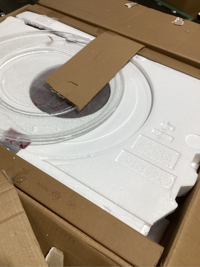 Condition photo showing Good Condition for GE Countertop Microwave Oven,1, 200-watt Capacity, 2.0 Cubic Ft., 8 Auto Setting Cooking Settings, Child-Lock Technology, Kitchen Essentials for the Countertop, Dorm Room or Apartment, Stainless Steel 2.0 Cu.Ft. Stainless Steel