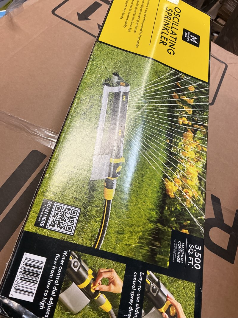 Condition photo showing Good Condition for member's mark oscillating lawn sprinkler
