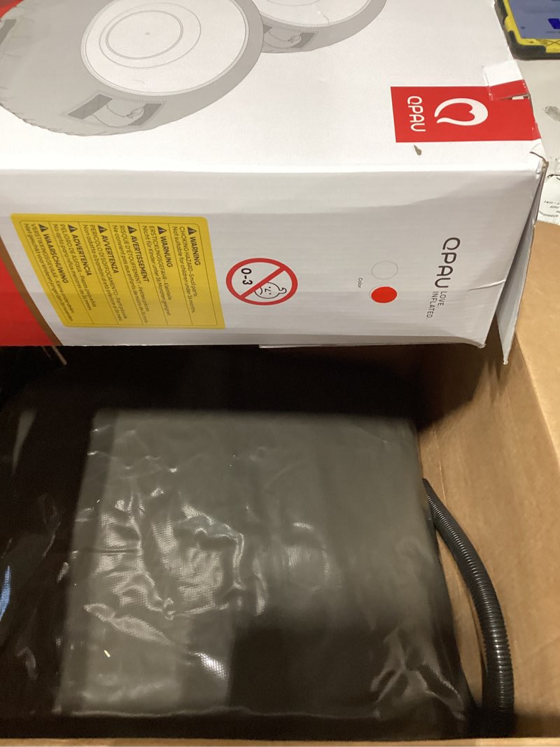 Condition photo showing Good Condition for QPAU Snow Tube with Premium Canvas Cover 2 Pack for Kids and Adults, 48'' Inflatable Heavy Duty Snow Tube Made by Thickened Bottom, Sled Winter Outdoor Fun Toys for Children Boys Girls Blue & Red