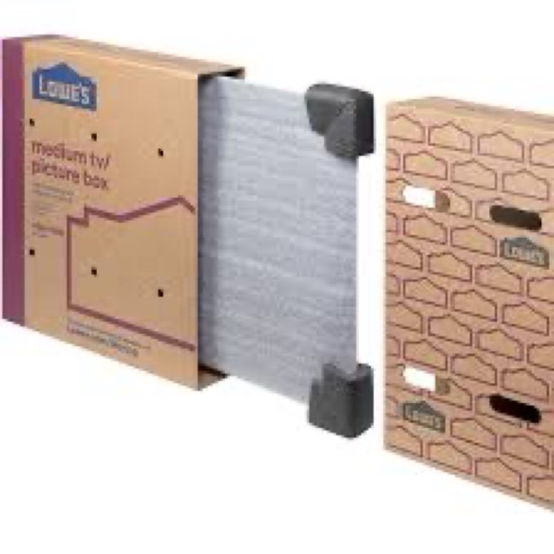 lowe's 24-in w x 24-in h x 5-in d medium cardboard television moving