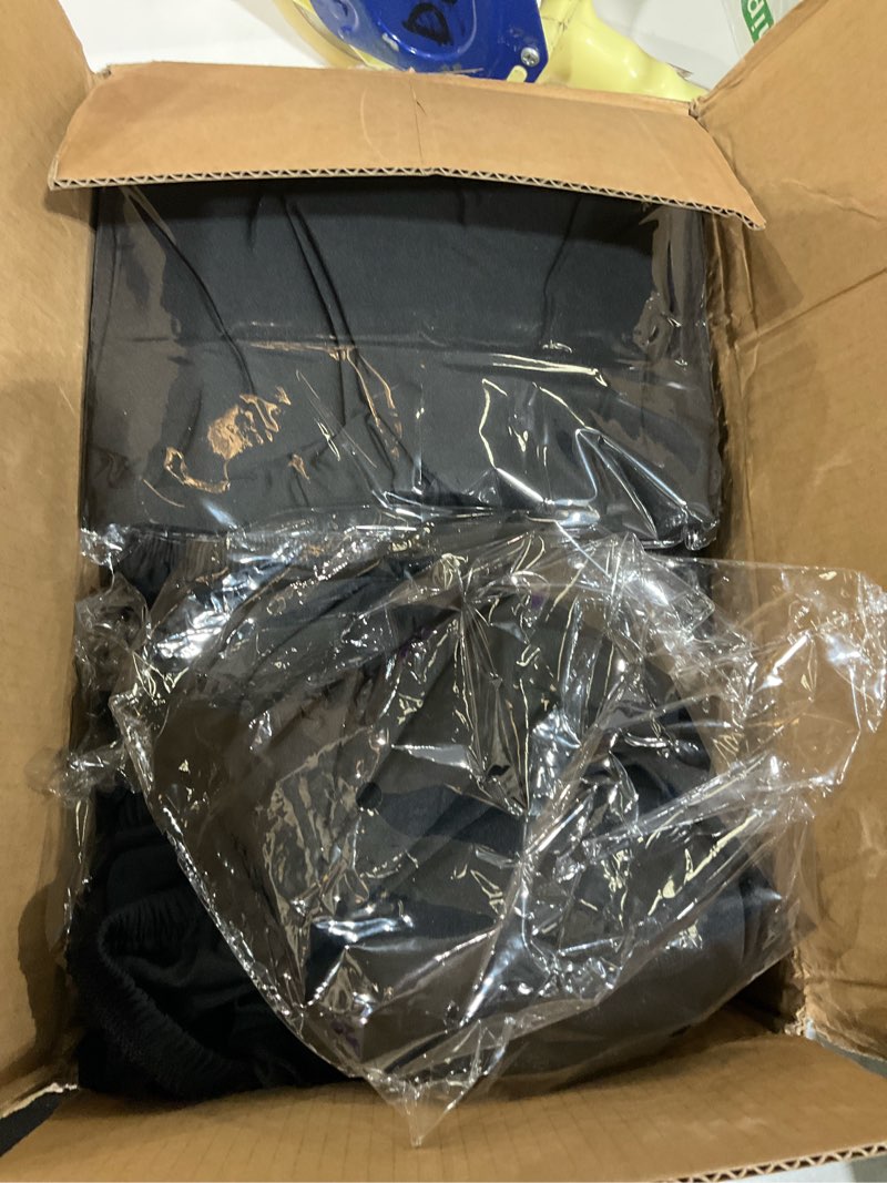 Condition photo showing Good Condition for Fitted Tablecloth for 6 Foot Rectangle Tables-6 Pack Black Elastic Outdoor Picnic Table Cover-Spandex Stretch Folding Table Cloths 6 ft for Camping Dining Room Patio Kitchen Banquet Party Black 30'' x 72'' | 6 Pack