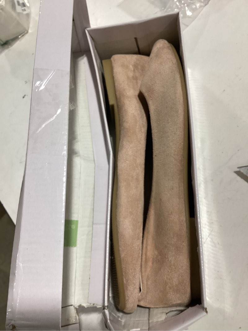 Condition photo showing As Is for shupua flats for women round toe flat shoes dressy black ballet flats comfortable womens dress shoes ballerina flats for work 11 nude pink
