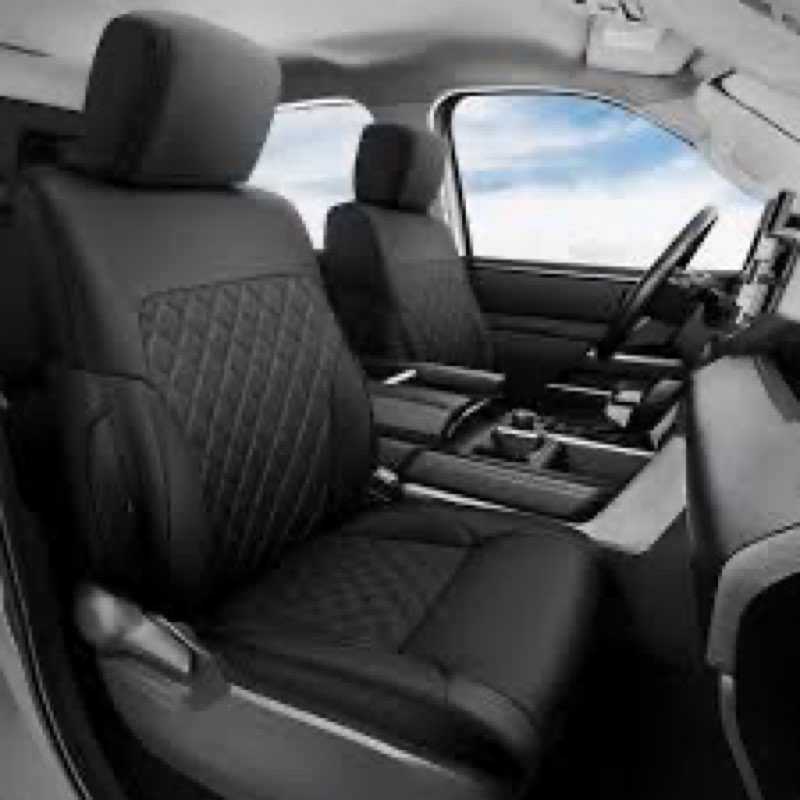 GIANT PANDA Customized Full Set Car Seat Covers for Toyota Tundra 2014 2015 2016 2017 2018 2019 2020