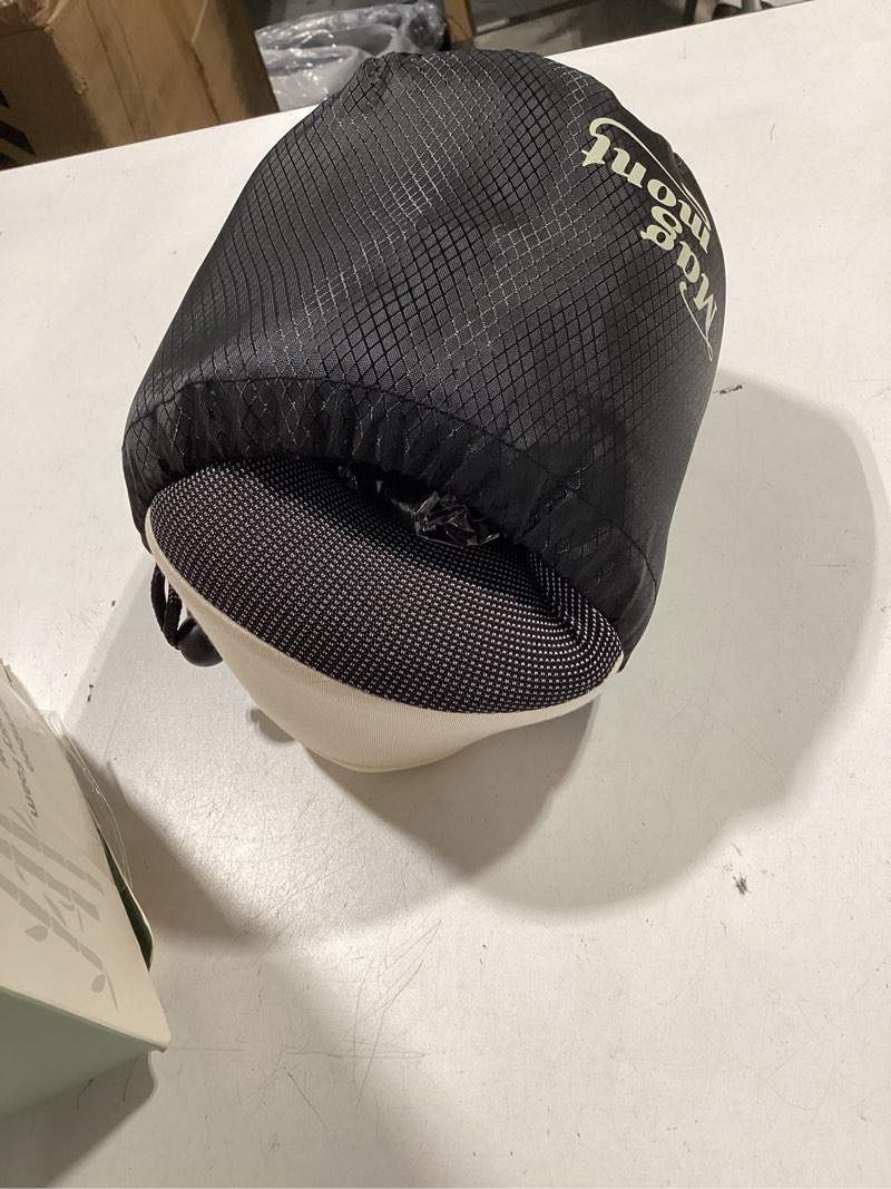 Condition photo showing Good Condition for neck pillow for traveling - bamboo charcoal memory foam with 360° chin support for airplane, soft & breathable, seamless design, removable cover, travel accessories included beige