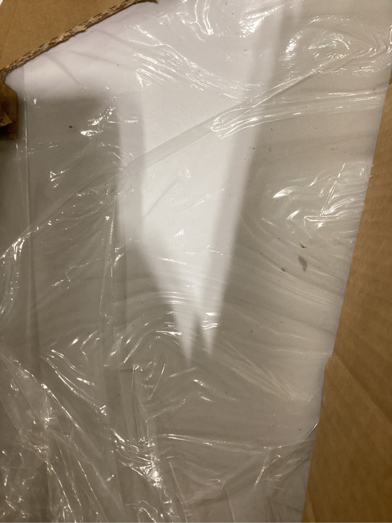 Condition photo showing Good Condition for Flash Furniture Freeman 4' Round Plastic Folding Event Table with Carrying Handle, Bi-Fold Portable Banquet Table for Indoor/Outdoor Events, White