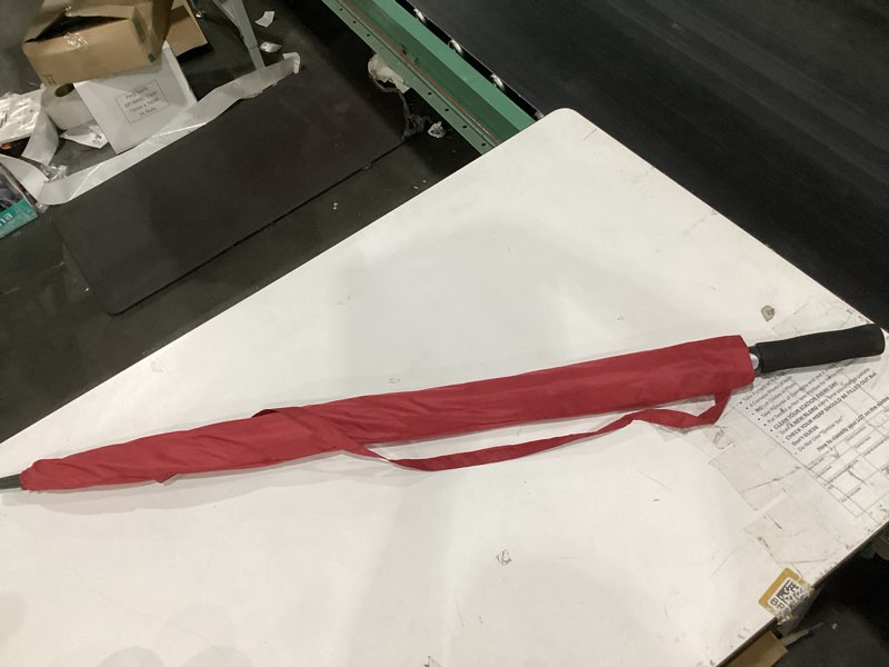 Condition photo showing Good Condition for red velvet/wine colored umbrella large