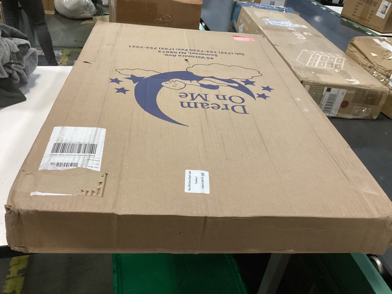Condition photo showing New/Like New for dream on me 2-in-1 breathable two-sided 3" portable mini crib mattress, greenguard gold certified, vinyl and breathable fabric, white