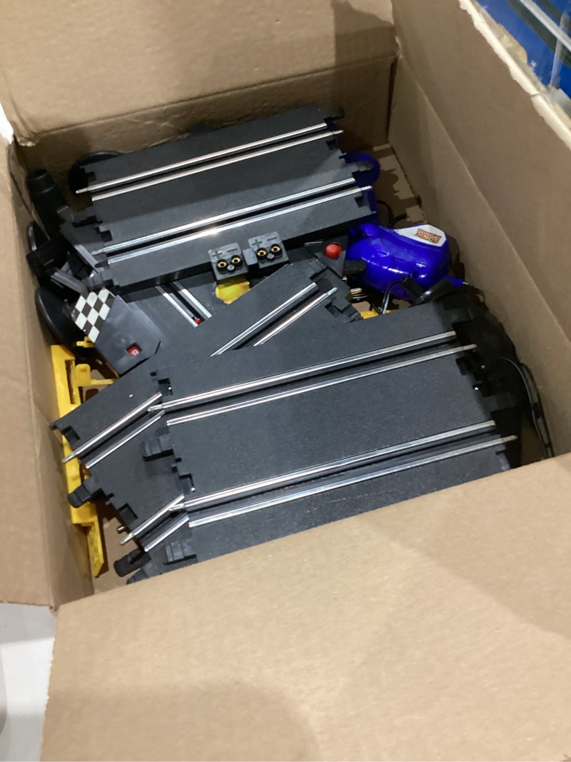 nkok sonic and shadow race track set with working lights, lap counter, figure-8 slot car track, brow