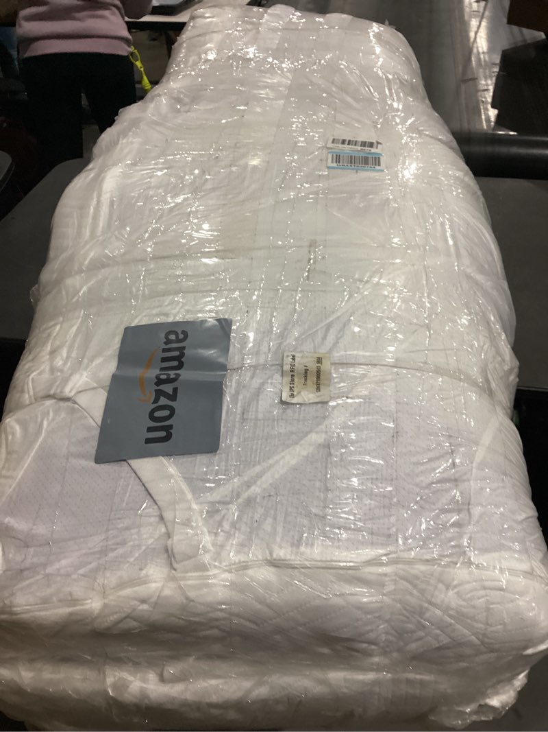 Condition photo showing As Is for ELEMUSE 4 Inch Gel Memory Foam Mattress Topper Queen Size Pressure-Relieving Mattress Topper for Back Pain,Non-Slip Design with Removable & Washable Cover, CertiPUR-US White Queen 4 Inch