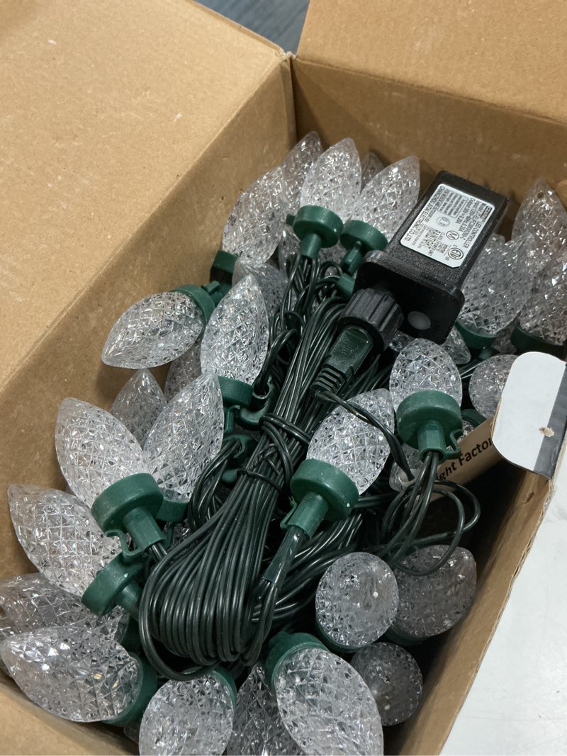Condition photo showing Good Condition for awq 100led 81 ft c9 christmas string lights plug in fairy twinkle string lights 8 modes timer function waterproof extendable for indoor outdoor wedding party christmas decoration (100, warm white) 100 warm white