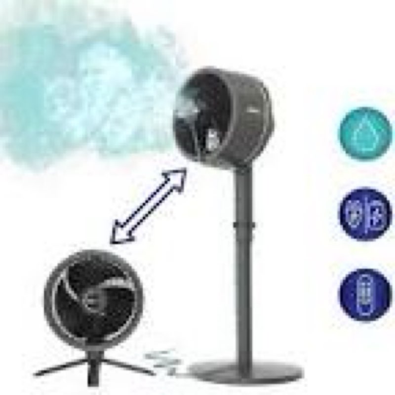 Shark - FlexBreeze Outdoor & Indoor Fan with InstaCool Misting Attachment, Cordless & Corded, Pedestal to Tabletop - Black